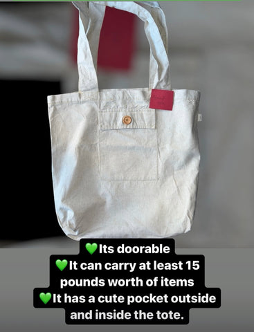 Hemp tote bag with design