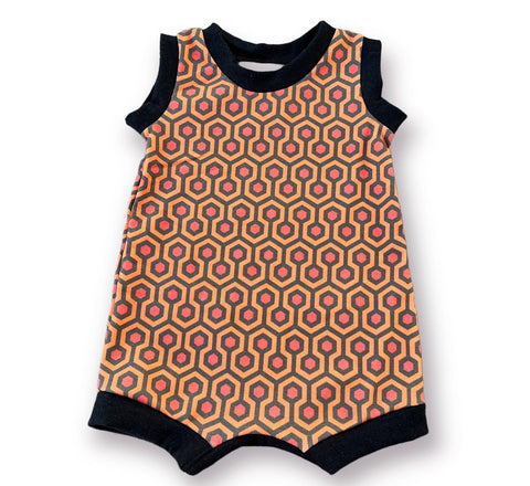 Geometrical romper-organic cotton and hemp