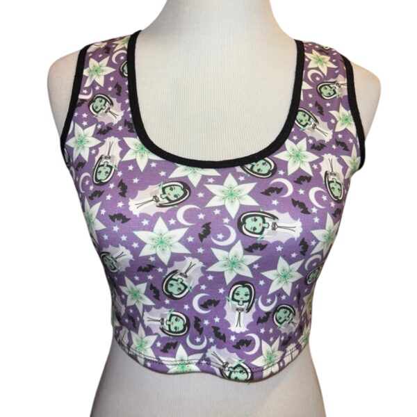 purple lily crop top
